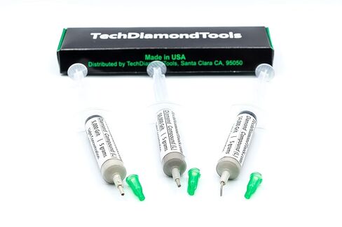 مجموعة TechDiamondTools مكونة من 3 معجون تلميع مركب تلميع الماس، صنع في الولايات المتحدة الأمريكية 5000 14000 50000 حصى للرخام والزجاج المعدني والصخور والمجوهرات والراتنج والأحجار الكريمة الفضية مع 10٪ من مسحوق الماس in Kuwait