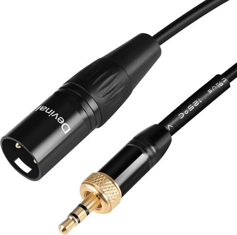 Devinal Replacement Locking 1/8 to XLR Male Output Cable Compatible with EK100 Receiver, Saramonic Receivers, Saramonic UwMic9, VmicLink5, UwMic10 and UwMic15 Receivers in Saudi Arabia