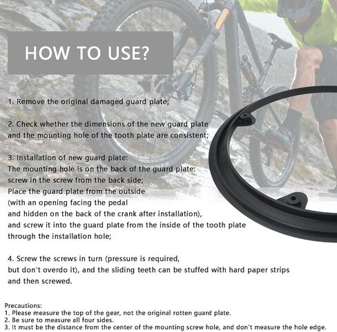 2PCS Bicycle Sprocket Cover Plastic Gear Shield with Screws Road and Mountain Bike Chain Protector Crankset Cover 9.6x10.6cm Black in Saudi Arabia