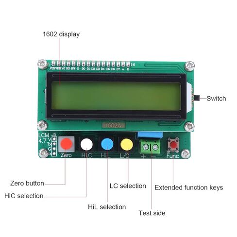 LC100A Digital Capacitance Meter High Precision USB Powered Automatic Ranging Professional Grade Component Tester for Electronics Engineers DIY Enthusiasts in Saudi Arabia