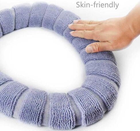 SKJ&CO Toilet Seat Cover Pads 5 Pcs, Soft Warm Toilet Seat Warmer Covers, 5 Assorted Colors, Reusable Washable Bathroom Toilet Seat Pads for Cold Weather，5 Colors Assorted in Saudi Arabia