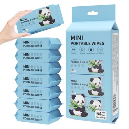 Mini Wipes Travel Size Wet Wipe 8 Pack Total 64 for woman(8 Count (Pack of 8)) in Saudi Arabia