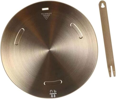 Induction Hob Converter Plate Heat Diffuser Plate with Removable Handle Stainless Steel Texture for Kitchen Worktop in Saudi Arabia