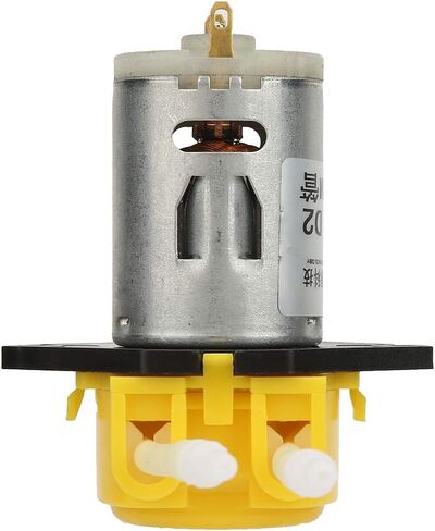 BRRNOO Dosing Pump, Micro Water Liquid DC12V 2 * 4mm Yellow For Aquarium Lab Analytical in Saudi Arabia