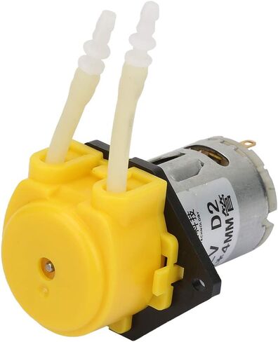 BRRNOO Dosing Pump, Micro Water Liquid DC12V 2 * 4mm Yellow For Aquarium Lab Analytical in Saudi Arabia