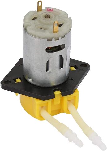 BRRNOO Dosing Pump, Micro Water Liquid DC12V 2 * 4mm Yellow For Aquarium Lab Analytical in Saudi Arabia