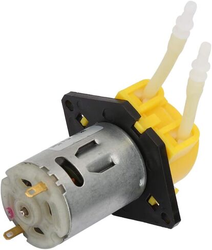 BRRNOO Dosing Pump, Micro Water Liquid DC12V 2 * 4mm Yellow For Aquarium Lab Analytical in Saudi Arabia