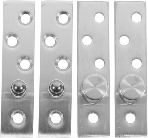 VALICLUD 2 أزواج من الفولاذ المقاوم للصدأ المتوسط ​​باللون الفضي المصقول 360 درجة مفصلات أبواب محورية دوارة مخفية - أجهزة عمود للأبواب الخشبية in Kuwait