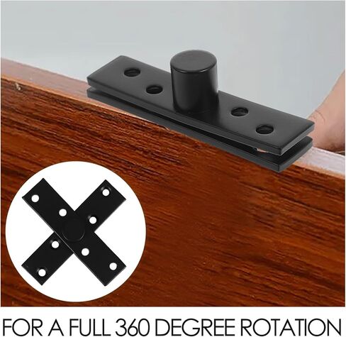 Luxshiny Heavy Duty Stainless Durable 360-degree Hidden Pivot Door Hinge, Concealed Invisible Rotation Shaft for Wood Doors, Center Hung Pivot Hinge Suitable for Home, Office, in Saudi Arabia