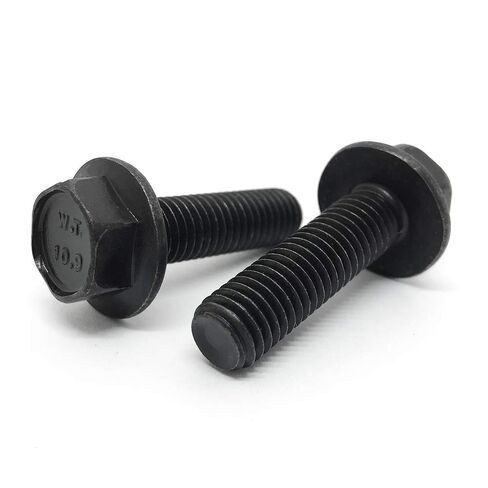 100 PCS M10-1.5x25 MM Metric Hex Flange Bolts Grade 10.9 Screws Phos & Oil in Saudi Arabia