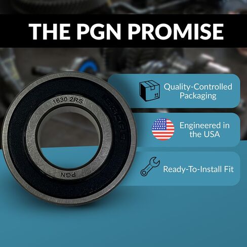 PGN (2 Pack) 1630-2RS Bearing - Lubricated Chrome Steel Sealed Ball Bearing in Saudi Arabia