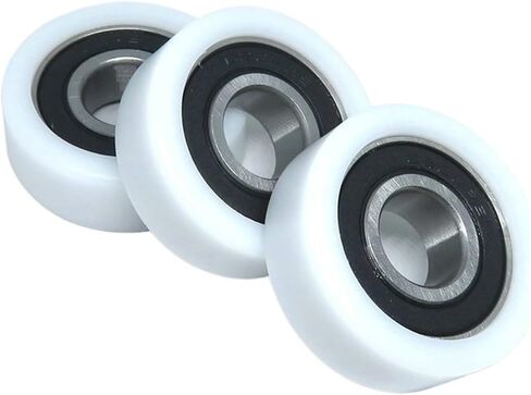 قطعتان من العجلات البلاستيكية مقاس 15x43x15 مم مع محامل BS620243-15 عجلات ناعمة من النايلون بقطر 43 مم لأدراج الأبواب والنوافذ in Kuwait
