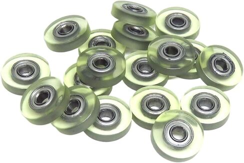 5 قطع 12 مللي متر القطر الخارجي بكرات مغلفة بالبولي يوريثين الصغيرة مع محامل 683Z 3x12x3 مللي متر PU68312-3 بكرات خزانة مطلية بالبولي يوريثان 3*12*3 in Kuwait