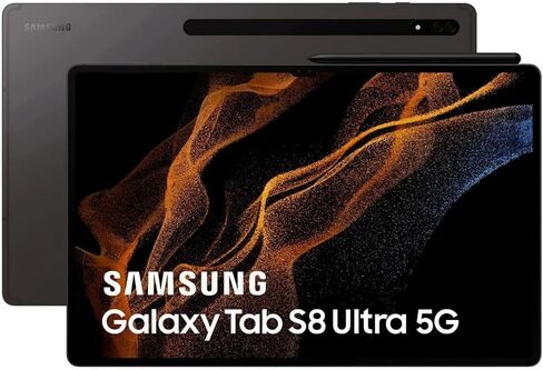 سامسونج جالكسي تاب S8 الترا | شاشة Super AMOLED، 120 هرتز، HDR10+ مقاس 14.6 بوصة | ذاكرة وصول عشوائي سعة 512 جيجابايت وذاكرة وصول عشوائي سعتها 16 جيجابايت | جرافيت (متجدد) in Saudi Arabia