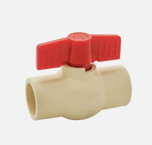 (عبوة من 10) صمام كروي منزلق CPVC مقاس 1/2 بوصة، مذيب × مذيب، مقبض دوار 1/4 in Kuwait