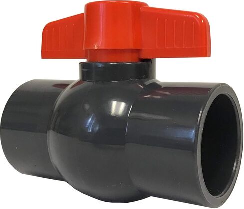 ERA Sch 80 PVC 2 بوصة صمام كروي مدمج، مقبس x مقبس، ختم EPDM، مقبض T، اختبار الضغط 150 رطل لكل بوصة مربعة، أقصى درجة حرارة 140 درجة فهرنهايت، صمام PVC لأنظمة الري والسباكة in Saudi Arabia