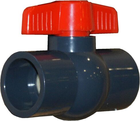 ERA Sch 80 PVC 2 بوصة صمام كروي مدمج، مقبس x مقبس، ختم EPDM، مقبض T، اختبار الضغط 150 رطل لكل بوصة مربعة، أقصى درجة حرارة 140 درجة فهرنهايت، صمام PVC لأنظمة الري والسباكة in Saudi Arabia