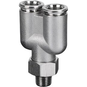 304 Stainless Steel Pneumatic Connector PX8-02 Quick Connect Y-shaped External Wire Tee Hose 1Pcs(PX8-03) in Kuwait