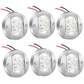 3 Inch Round LED Marine Boat Lights, Surface Mount Cabin Deck Courtesy Light, Waterproof Transom Stern Anchor Light for Pontoon Fishing Boat Kayak Yacht Sailboat Navigation Vessels, 6 Pcs White Beam in Kuwait