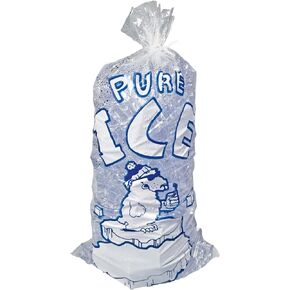 (1000 قطعة) أكياس ثلج بوزن 5 رطل مع أربطة ملتوية - أكياس ثلج تجارية كبيرة لآلات الثلج ومحطات الوقود والتجزئة - من Interplas (5 رطل) in Kuwait
