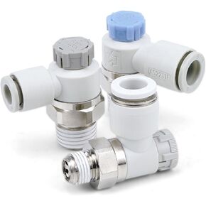 Cylinder Throttle Valve AS1201F-M5-04SA Pneumatic Quick Plugs Connector PTL08-01B Speed Control 2201F-06 1Pcs(AS4211F-04-06SA(进气型)) in Kuwait
