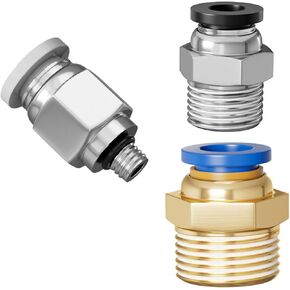 Pneumatic Quick Connector PC8-02 Thread Straight-through PC4-M5 Air Pipe 6-01/10-03 1Pcs(Pc6-03(blue)) in Kuwait