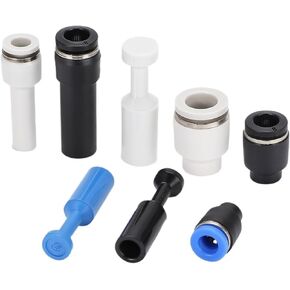 Pneumatic Connector Pipe Plugs Cap Blue Black PP4/6/8/10/12 Gas Plastic PPF Stuffy Head White PGJ 2Pcs(Whitepipeplugpp-12) in Kuwait