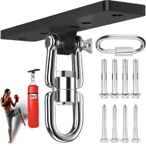 شماعة حقيبة اللكم، حامل حقيبة ثقيلة بوزن 900 رطل على الحائط وشماعة سقف مع دوران 360 درجة، حامل ملاكمة فولاذي سميك لفنون القتال المختلطة، Muay Thai وصالة الألعاب الرياضية المنزلية (خيارات تركيب متعددة) in Kuwait