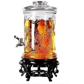 TIST Beer Drinks Dispenser Beer Dispenser, Beer Bucket Glass Beverage Dispenser | Cold Beverage Dispenser | Glass Cover | Stable Base | 5L, 6L Home Bar Cask Ale Dispenser(5L) in Kuwait