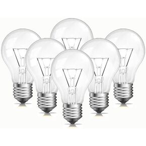 75 Watt Incandescent Light Bulbs, A19 75 WATT Incandescent Bulb Shatter Resistant Rough Service Light Bulb 75W A19 Shape, Soft White-6Pack in Saudi Arabia