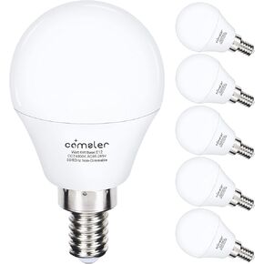 comzler A15 LED Bulbs 60W Equivalent, Warm White 2700K,E12 Small Base LED Round Light Bulb for Ceiling Fan, No Dimmable，Pack of 6 in Kuwait