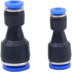 القصبة الهوائية المشتركة البلاستيك الأزرق Pg مستقيم من خلال قطر متغير مكون هوائي موصل المقابس السريعة 1 قطعة (PG12-10) in Kuwait