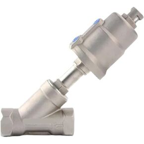 1PCS JDF 100S0NC6 G 3/8 1/2 3/4 1 Angle seat Valve Stainless Steel 316 Normally Closed Pneumatic Water Valve(63 G1,Double) in Kuwait