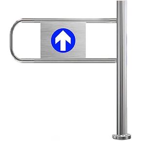 بوابة أمان من الفولاذ المقاوم للصدأ لمحلات السوبر ماركت والمكتبات - باب متأرجح مقاس 80 × 97 سم، مثالي لمداخل المتاجر والحدائق (فتح صحيح، متين، سهل التركيب) in Kuwait