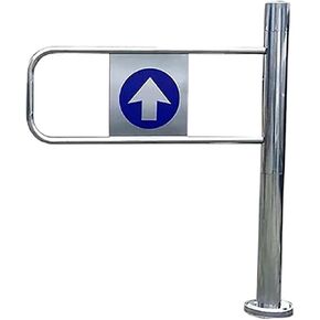 بوابة متأرجحة أوتوماتيكية من الفولاذ المقاوم للصدأ - باب مدخل آمن مزود بنابض لمحلات السوبر ماركت والمكتبات والمستودعات، الجانب الأيمن، 50 × 97 سم - متين وآمن وسهل الوصول in Kuwait