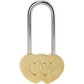 Love Lock Double Heart Padlock,3.5" 50mm Heart Lock for Wedding, Anniversary, Travel, Valentines Day(NO Key) in Kuwait