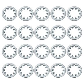 uxcell 50Pcs 3/8 Internal Tooth Lock Washer, Zinc-Plated Carbon Steel Multi-Tooth Star Washer Locking Fastener, Silver Tone in Kuwait