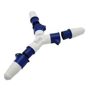 1012/1013/1023 مقبس مقاوم للماء ثلاثي الاتجاه صناعي من النوع Y 3/4/5 core 16A32A الشحن (1012 3 core 16A مجموعة واحدة إلى مجموعتين) in Kuwait