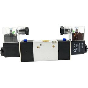 1PCS 3V220 G1/4 Solenoid Valve Two-Way Three-Position Pneumatic Valve Single and Double Coil Pneumatic Valve Type(DC24V_1PC) in Kuwait