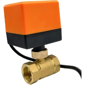 1PCS 1/2" 3/4" 1" 2" Ball Valve 12V Brass Ball Valve Three or Two Lines Brass Ball Valve(1/2",12VDC_CR04) in Kuwait