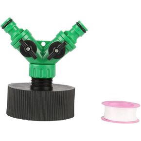 60mm Coarse Thread Inlet 2-Way Y Shape Quick Connector Valve Outlet Water Tank Replacement Valve Ton Barrel Tap Adapter Joints in Kuwait