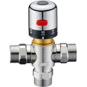 1PCS G3/4"(DN20) Thermostatic Valve Thermostatic Mixing Valve Solar Shower Brass Thermostatic Valve Solar Pipe Valve in Kuwait