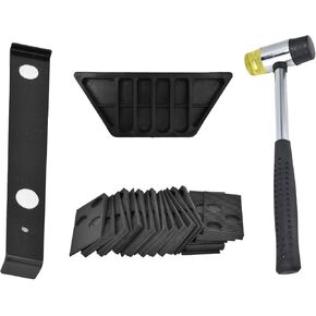 Flooring Installation Kit Laminate Tool with Rubber Hammer, Pull Bar, Tapping Block, 20Pcs Spacers, Wood Laminate Flooring Tools, Durable and Easy to Use for House Decoration in Kuwait