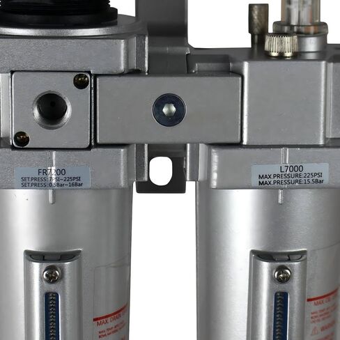 FRL726N Compressed Air Moisture Filter Regulator Oiler Separator Lubricator - for THB Compressed Air Treatment Parts - Compressor Filter Combo - 3/4" FNPT 225 PSI 140 CFM 5.1 oz L 6" W 3.5" H 10.75" in Saudi Arabia