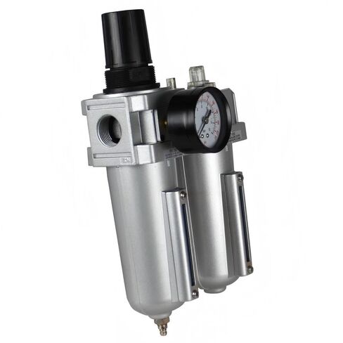 FRL726N Compressed Air Moisture Filter Regulator Oiler Separator Lubricator - for THB Compressed Air Treatment Parts - Compressor Filter Combo - 3/4" FNPT 225 PSI 140 CFM 5.1 oz L 6" W 3.5" H 10.75" in Saudi Arabia