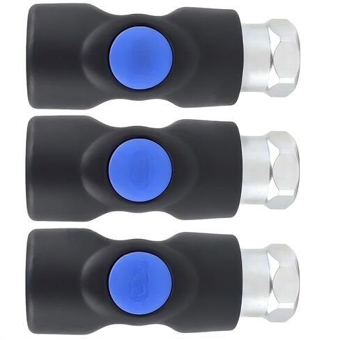 ISI061202 قارنة توصيل هواء آمنة للضواغط - لملحقات أدوات الهواء بريفوست ISI061202-3Pack - استبدال قارنات زر الضغط / 1/4 بوصة مقرنة هواء الجسم - 3/8 بوصة FNPT 3 عبوات - أجزاء ضاغط الهواء in Saudi Arabia