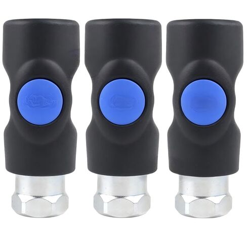 ISI061202 قارنة توصيل هواء آمنة للضواغط - لملحقات أدوات الهواء بريفوست ISI061202-3Pack - استبدال قارنات زر الضغط / 1/4 بوصة مقرنة هواء الجسم - 3/8 بوصة FNPT 3 عبوات - أجزاء ضاغط الهواء in Saudi Arabia