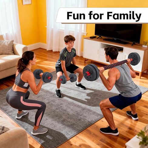 مجموعة الدمبل القابلة للتعديل Olixis ، 4 في 1 دمبل قابلة للتغيير ، Barbell ، Kettlebells و Push Up Stand ، ممارسة متعددة الوظائف واللياقة البدنية لصالة الألعاب الرياضية المنزلية in Kuwait