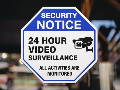 | ملصق المراقبة بالفيديو (6 قطع)، (مقاسان، 2 كبير 3.5 بوصة و4 متوسط ​​2.65 بوصة) - لاصق قوي، متين، علامات أمان مقاومة للماء - مثالي للاستخدام الداخلي والخارجي لتأمين عملك، منزلك، مركبتك، RTC. in Kuwait