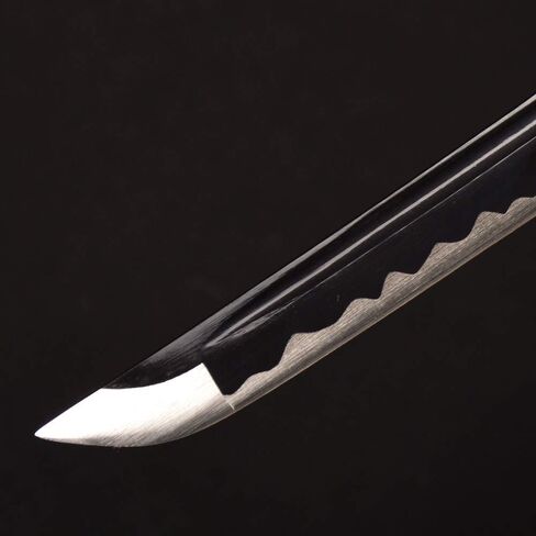 كاتانا مصنوعة يدويًا مقاس 40.55 بوصة، شفرة فولاذية عالية الكربون بحافة مقسى، وغمد أحمر وأسود مع لمسات ذهبية للتجميع والفنون القتالية in Kuwait